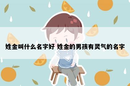 姓金叫什么名字好 姓金的男孩有灵气的名字